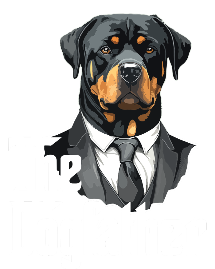 The Dogfather Rottweiler Dad Rotti Papa Funny Dog Owner 7 Panel Mesh Trucker Snapback Hat