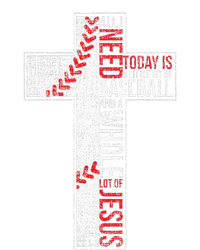 All I Need Is Baseball & Jesus Christian Cross Faith Womens Funnel Neck Pullover Hood