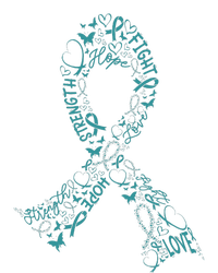 Ovarian Cancer Warrior Teal Ribbon Awareness Gift T-Shirt