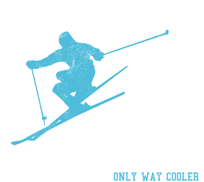 Ski Dad Funny Winter Sports Skiing Father Gift Ladies Long Sleeve Shirt