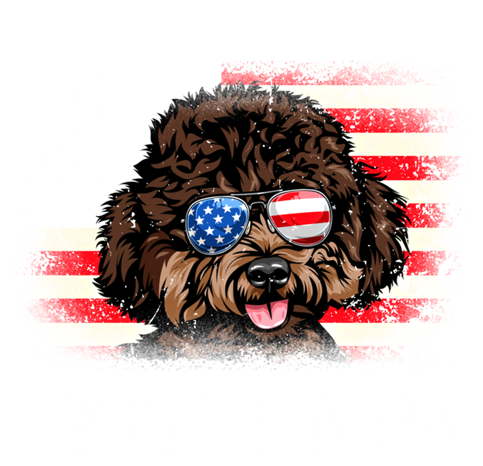 Fun Poodle Mom American Flag Mothers Day Funny Gift Toddler Sweatshirt