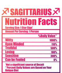 Funny Zodiac Sagittarius Nutrition Facts Funny Gift T-Shirt