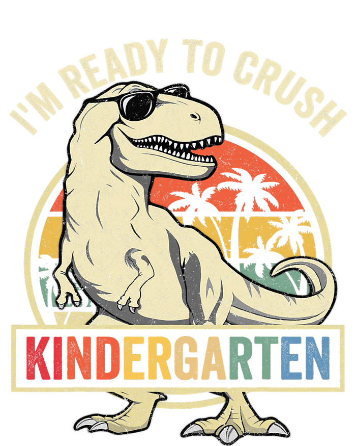 Im Ready To Crush Kindergarten Back To School Dinosaur Kids Gift Grommeted Golf Towel