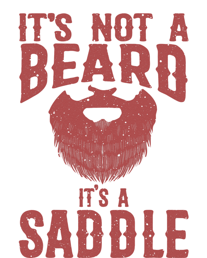 Funny Its Not A Beard Its A Saddle Gift Beard Lover Striped Beanie with Solid Band