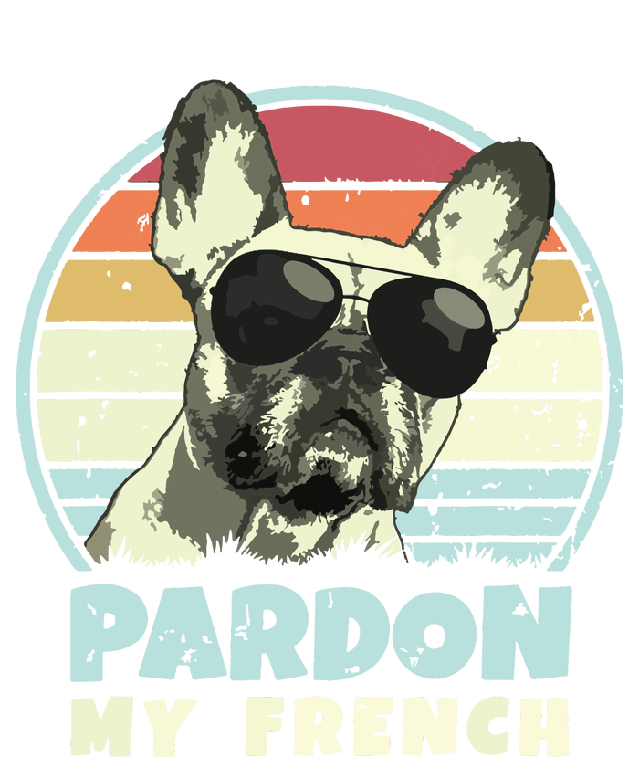 Pardon My French Retro Funny Frenchie French Bulldog Poster