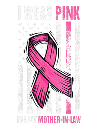 I Wear Pink For My Mother In Law Breast Cancer American Flag T-Shirt