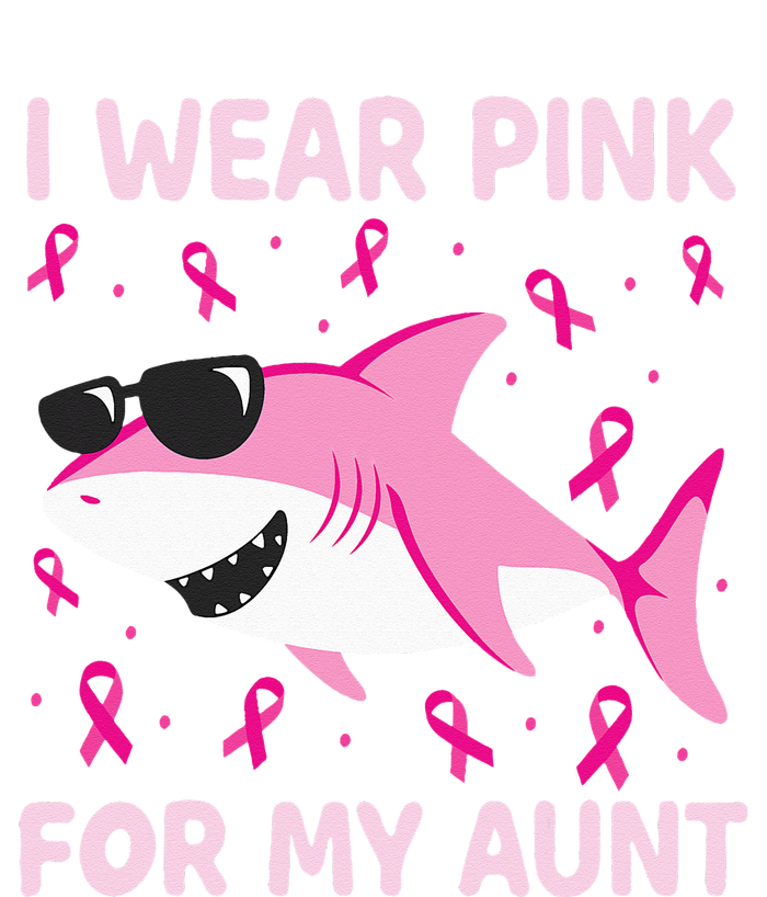 Shark I Wear Pink For My Aunt Breast Cancer Sustainable Beanie