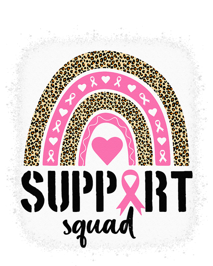 Support Squad Rainbow Pink Warrior Breast Cancer Awareness T-Shirt