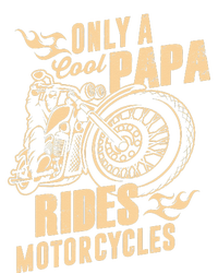 Only Cool Papa Rides Motorcycles Funny Fathers Day Ladies Long Sleeve Shirt