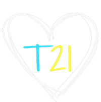 Down Syndrome T21 Awareness For Women With Hearts T-Shirt