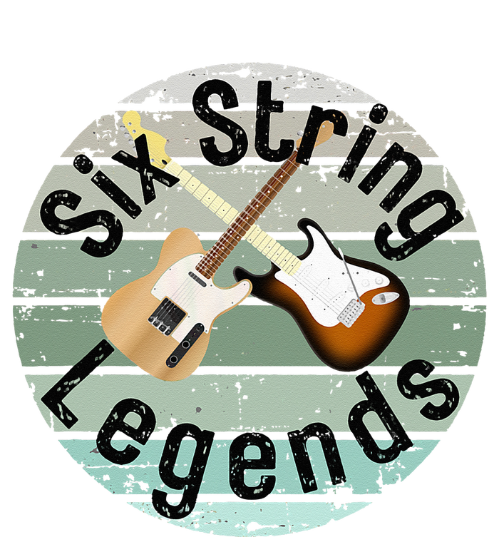 Six String Legends Classic Vintage Guitars Strat Tele Ladies Long Sleeve Shirt