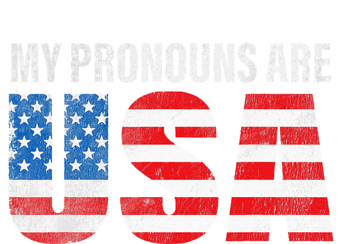 July 4th Funny My Pronouns Are USA 4th Of Jully US Flag Premium T-Shirt