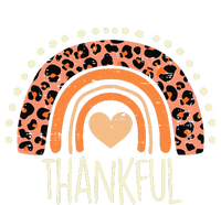 Leopard Rainbow Thankful Thanksgiving Teacher T-Shirt