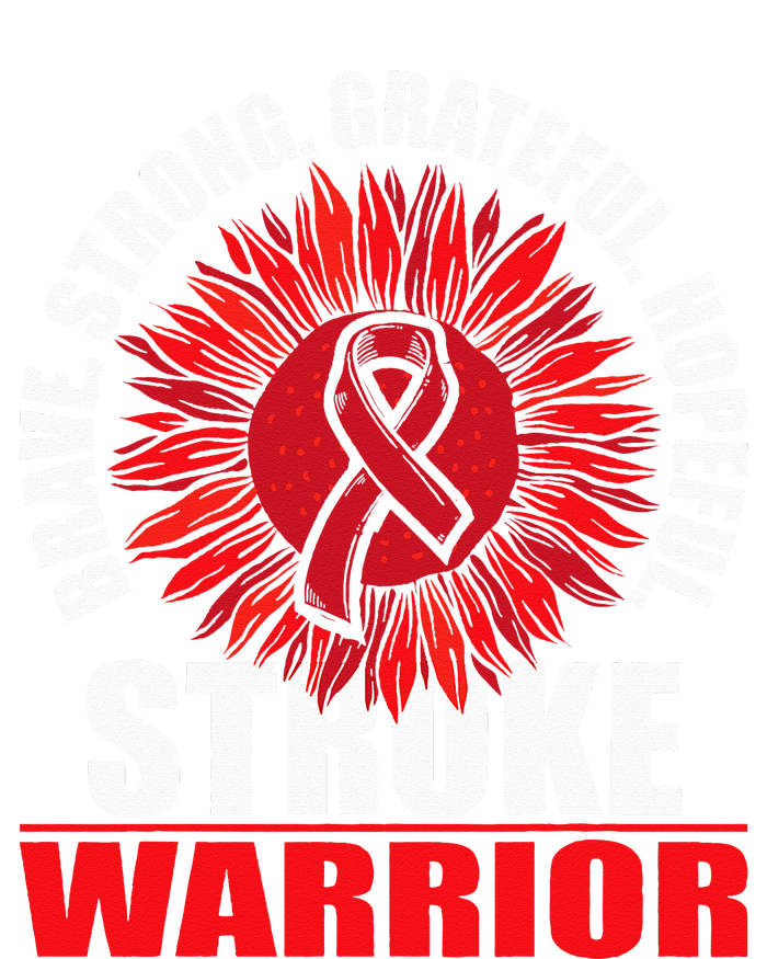 Stroke Warrior Stroke Survivor Red Awareness Ribbon Women's Tri-Blend 3/4-Sleeve Raglan Shirt