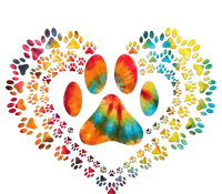 Tie Dye Love Dog Paw Print Heart Animal Lover Kids Long Sleeve Shirt