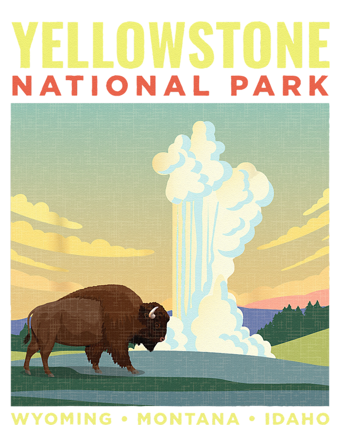 Yellowstone US National Park Bison Vintage Gift T-Shirt