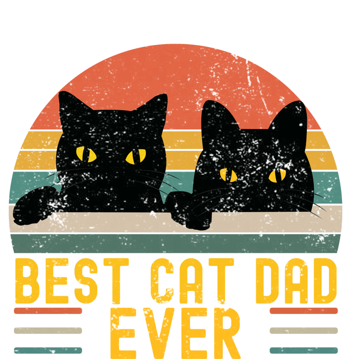 Best Cat Dad Ever Vintage Retro Style Black Cats Lover 16 in Basic Backpack