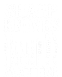 Sharp Knives Matter Funny Butcher Meat Cutter Chef Knife Gift Women's V-Neck T-Shirt