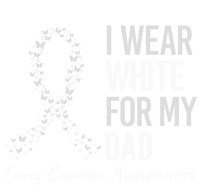 I Wear White For My Dad Lung Cancer Awareness White Ribbon Button