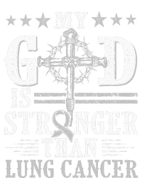 My God Is Stronger Than Lung Cancer Cross & Ribbon Cooling Performance Crew T-Shirt