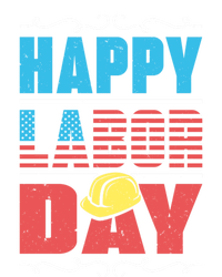 Worker Patriotic American Flag Labor Laborer Happy Labor Day Gift Striped Beanie with Solid Band