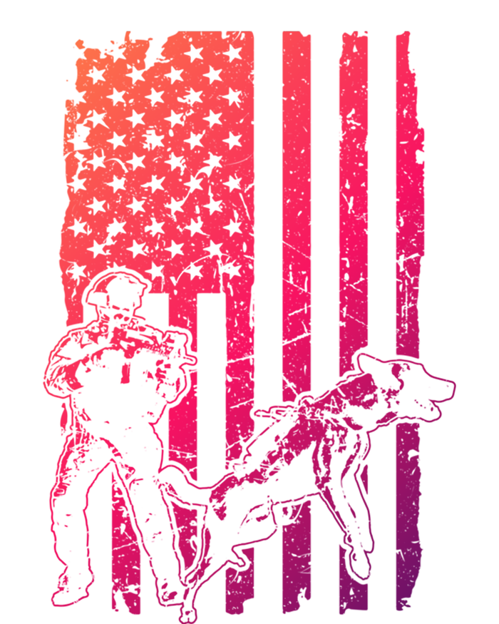 K9 Unit Dog Police Officer Army Soldier Rescue Usa Flag Gift T-Shirt