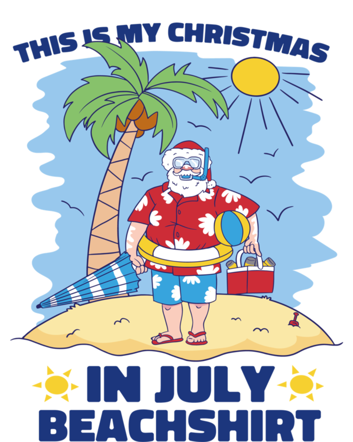 This Is My Christmas In July Beachshirt Funny Xmas Santa T-Shirt