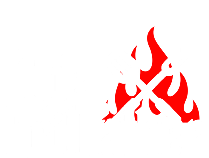 The Grillfather Meat Fork And Spatula Open Flames Grilling Art Funny Gift T-Shirt