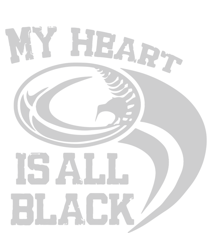 My Heart Is All Black Rugby New Zealand Fan Women's T-Shirt