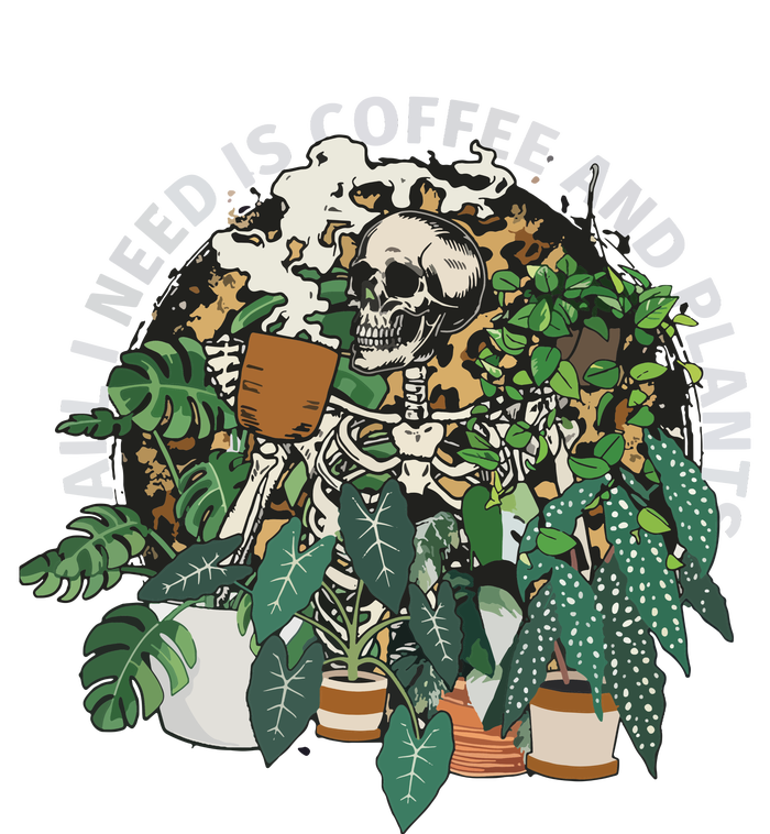 All I Need Is Coffee And Plants Skeletons Coffee Lover Youth Performance Sprint T-Shirt