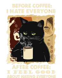 Before Coffee I Hate Everyone After Coffee Black Cat Drink T-Shirt