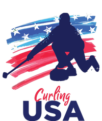 Curling USA Support The USA Flag Curl Clean V-Neck T-Shirt