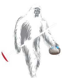 Funny Bigfoot Sasquatch Curling Cute Winter Gift T-Shirt