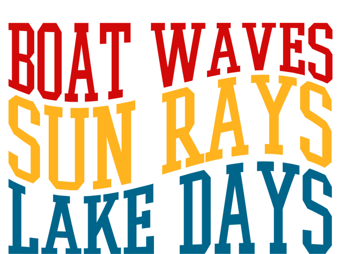 Boat Waves Sun Rays Lake Days T-Shirt