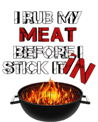 I Rub My Meat Before I Stick It In Design Summer BBQ Garment-Dyed Fleece Hoodie