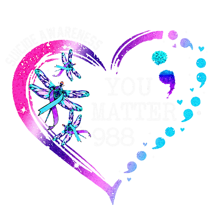 Heart You Matter 988 Suicide Prevention Awareness Dragonfly Sweatshirt