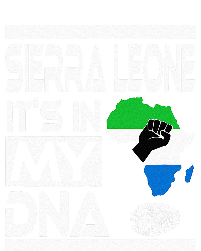 Sierra Leone Its In My DNA With Flag Africa Map Raised Fist Sweatshirt Cinch Pack Bag