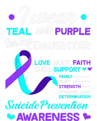 I Wear Teal & Purple For My Daughter Suicide Prevention Dry Zone Grid Polo