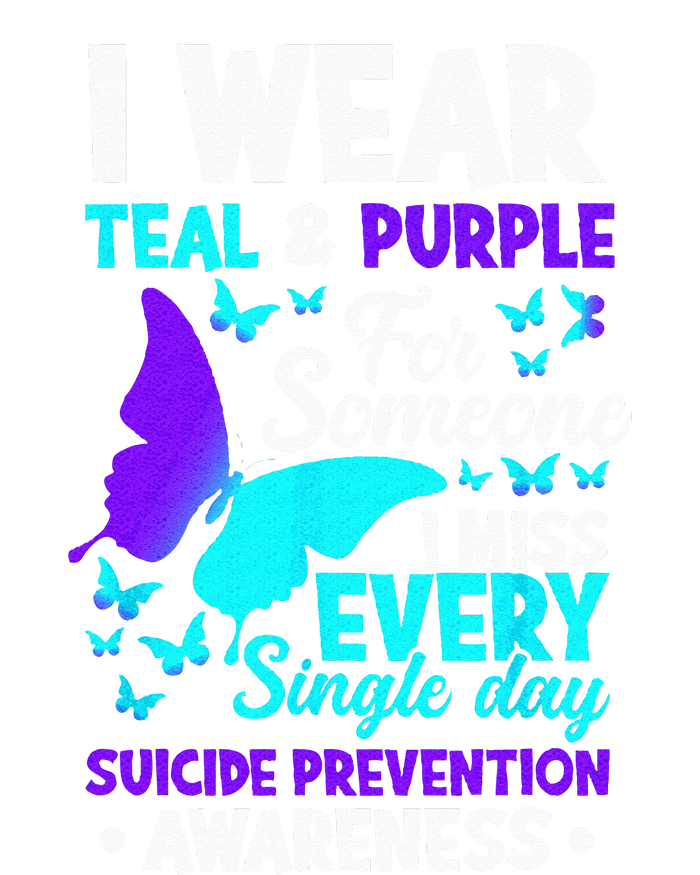 I Wear Teal & Purple For Someone I Miss Suicide Prevention Softstyle Adult Sport Polo