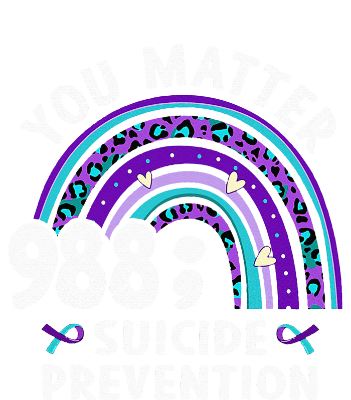 Rainbow You Matter 988 Suicide Prevention Awareness Ribbon Button