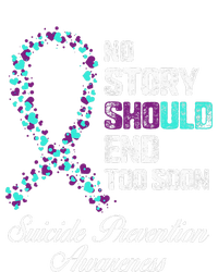 Suicide Prevention No Story Should End Teal & Purple Ribbon Daily Commute Backpack