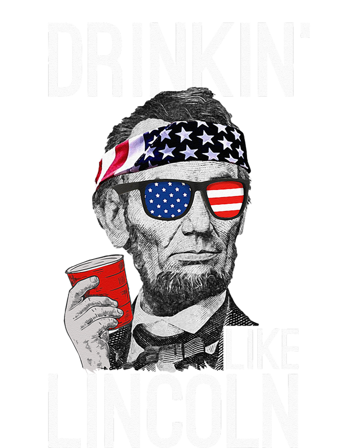 Drinkin Like Lincoln Patriot Abraham Lincoln Beer Drinking Valucap Bio-Washed Visor