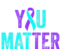 You Matter Suicide Prevention Teal Purple Awareness Ribbon Kids Sweatshirt