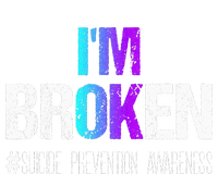 Im Broken Teal & Purple Ribbon Suicide Prevention Awareness Cropped Pullover Crew