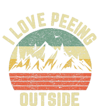 Funny Camping Hiking Outdoors I Love Peeing Outside Cropped Pullover Crew