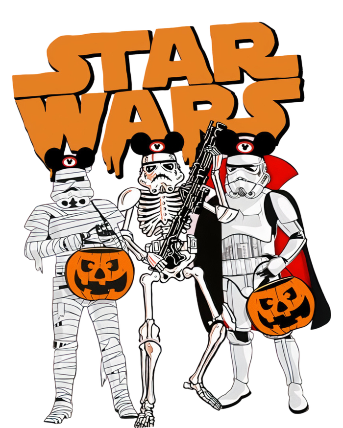 Star Movie Wars Stormtrooper Skeleton Halloween Funny Women's T-Shirt