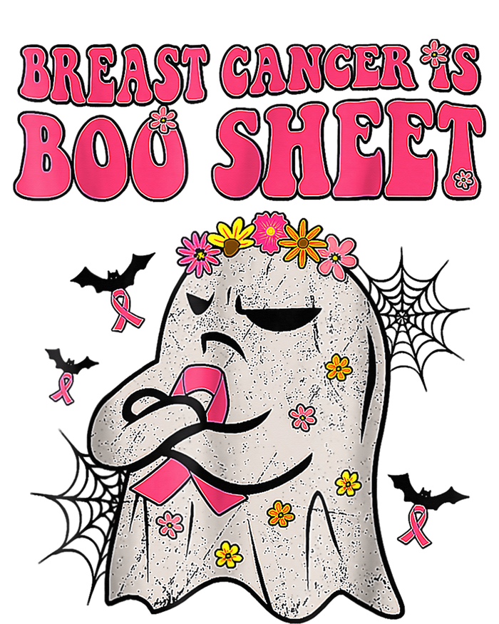 Groovy Pink Ribbon Mom Breast Cancer Is Boo Sheet Halloween Sweatshirt