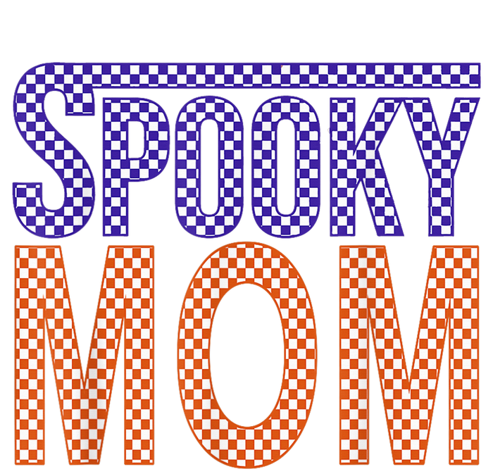 Vintage Retro Checked Ghost Boo Stay Spooky Mom Halloween T-Shirt