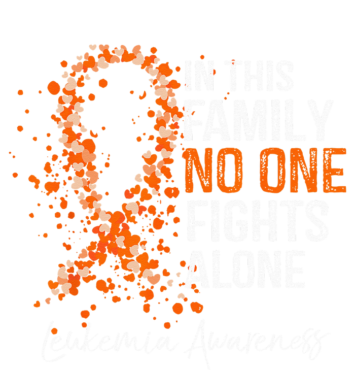 In This Family No One Fights Alone Leukemia Awareness Long Sleeve Shirt