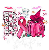 Boo Halloween Pumpkin Pink Ribbon Witch Hat Breast Cancer T-Shirt